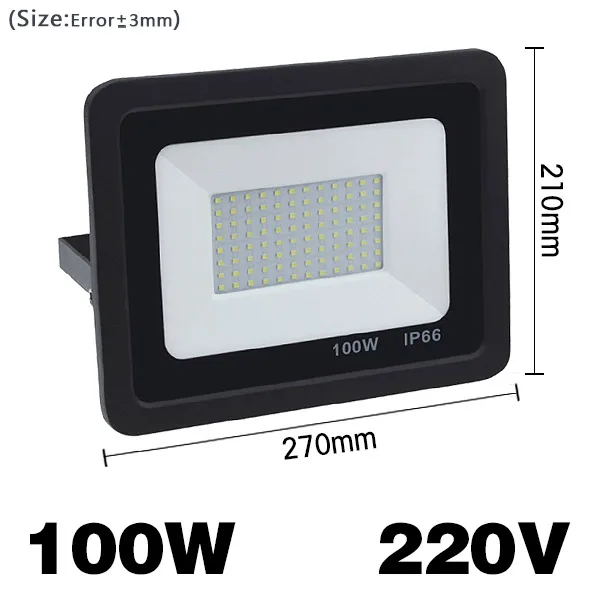 10W 20W 30W 50W 100W Светодиодный прожектор светильник умная ИС(интеграционная схема поверхностного монтажа 2835 потолочные светильник уличный светильник ing для улицы, площади - Испускаемый цвет: 100W 220V
