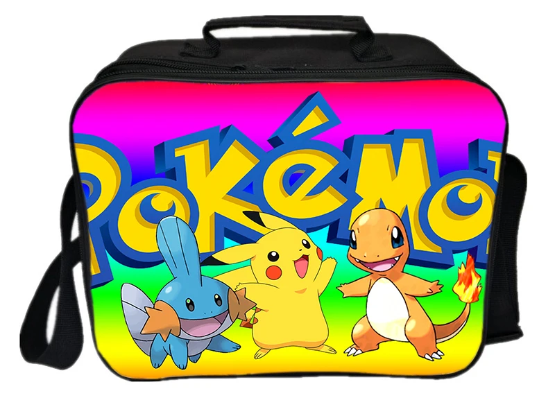Студенческий работник Покемон Пикачу сумка для ланча Eevee для мужчин и женщин, для мальчиков и девочек, для хранения обедов, красивая детская новая термоизолированная коробка
