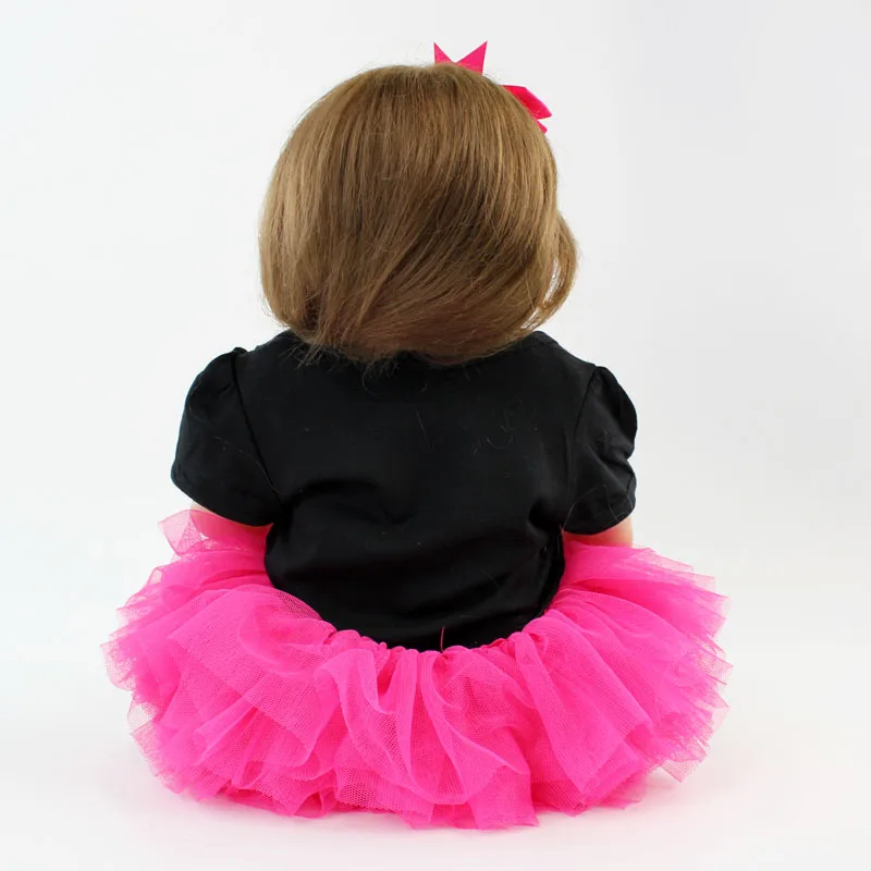 BZDOLL 22 &quotполный силиконовые куклы Новорожденные девочки Bebe живой реалистичный