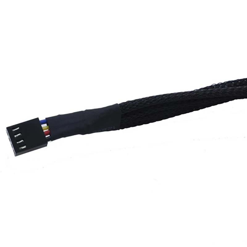 4 Pin Pwm кабель вентилятора от 1 до 2/3/4 способов сплиттер черного цвета с длинными