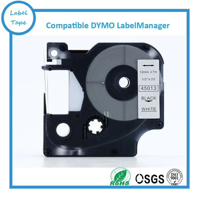

Dymo d1 12 мм белый 45013 ярлык LabelManager 1/2 дюйма Ш x 23 фута.