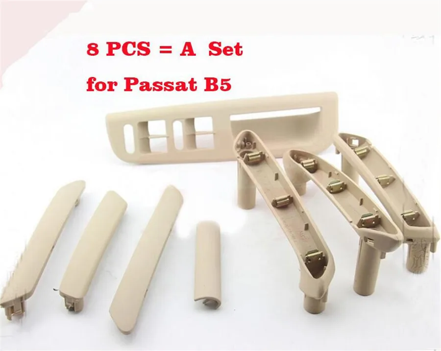

8 PCS/A Set for VW passat Beige door handle armrest regulator switch box for volkswagen passat B5 Free Shipping Top quality