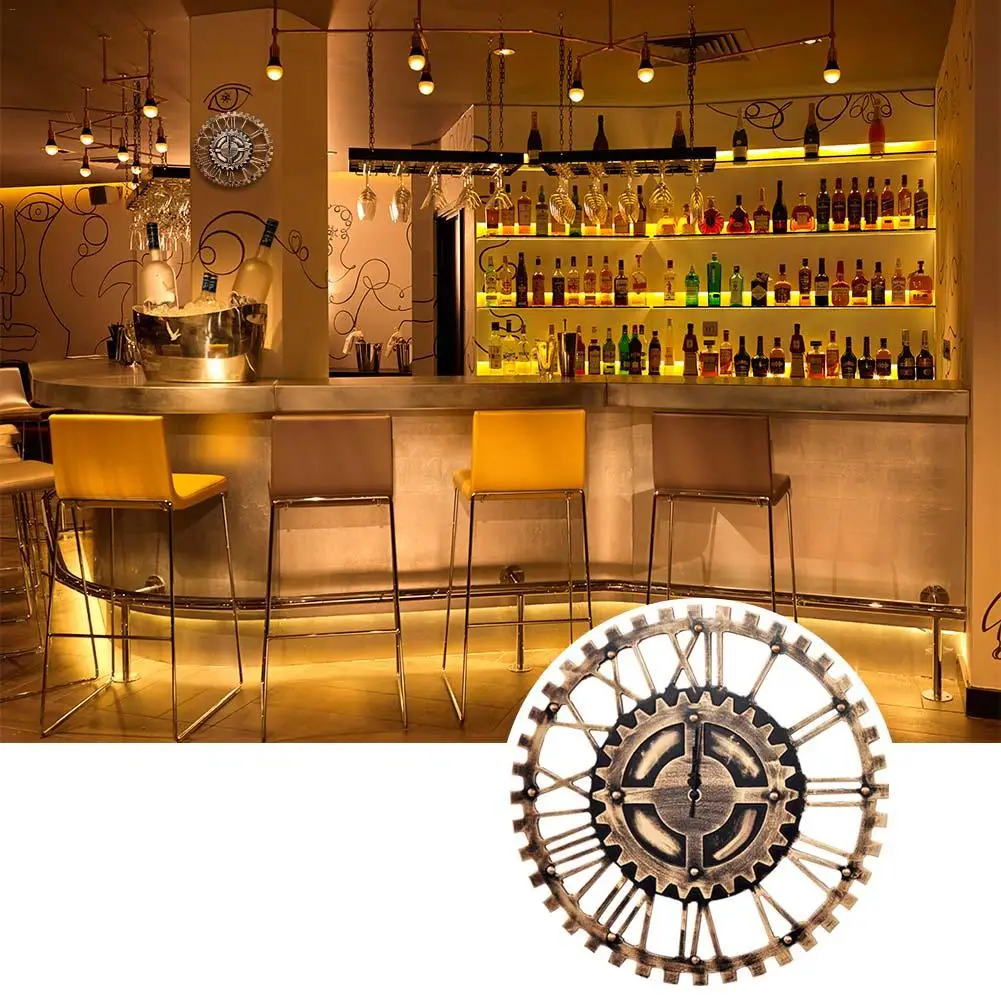 Часы настенные промышленные в стиле ретро 40 см | Дом и сад