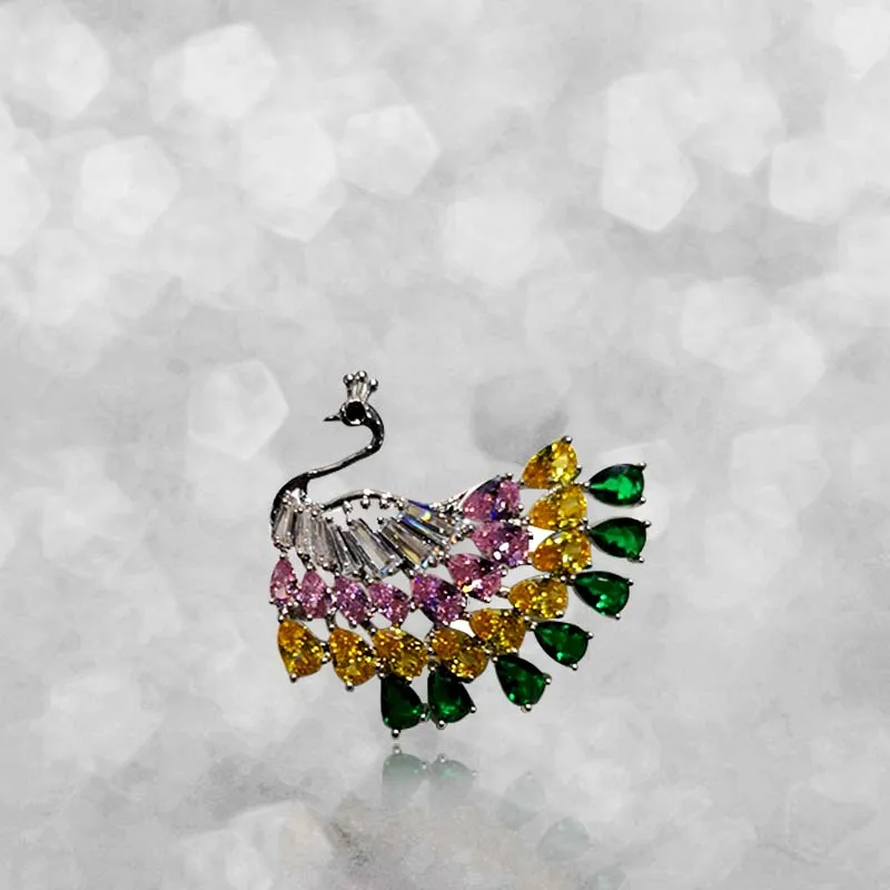MADALENA SARARA AAAA Цирконий и кристалл инкрустированная жемчугом брошь гол покрытая