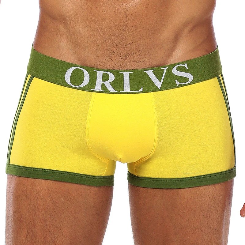 ORLVS Мужское нижнее белье боксеры бриджи хлопковые мужские трусы шорты дышащие