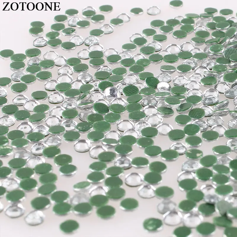 White ZOTOONE Стразы со стразами, аппликация с горячей фиксацией, плоская задняя часть для ногтей, сделай сам, стразы из смолы, розовые камни для декора одежды G - Цвет: White