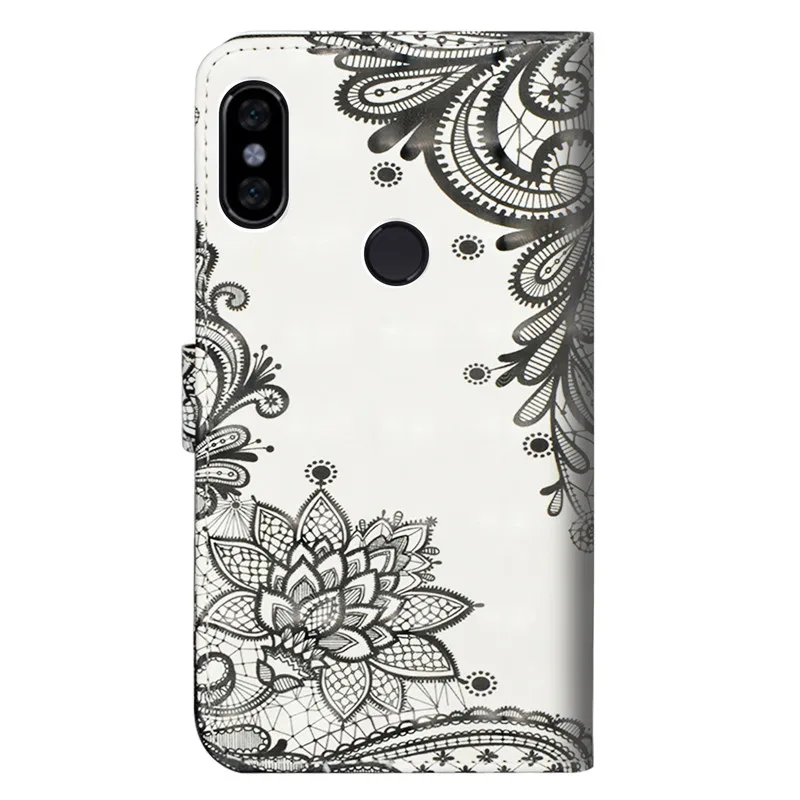 3D видение раскрашенные чехлы из кожи для Coque Xiaomi Mi A2 Lite чехол откидной Чехол для бумажника кожаный чехол для телефона для Xiaomi Mi A2 Lite чехол