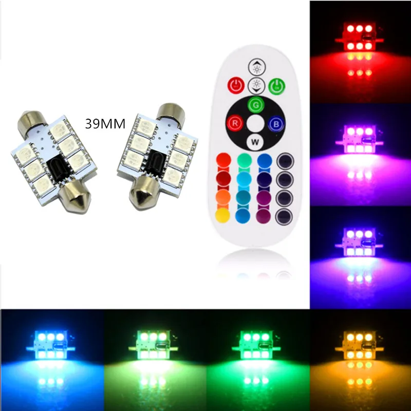 2x LED RGB интерьер автомобиля атмосфера купол свет лампа для чтения Suzuki Swift Grand Vitara Sx4