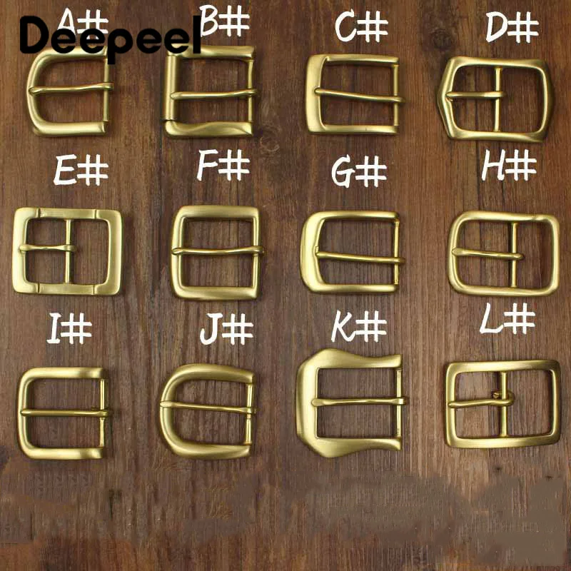 Deepeel 1pc 40mm High-grade Pure Copper Brass Men's Belt Pin Buckle Head DIY Jeans Clothing Decorative Leather Accessories YK009 |
