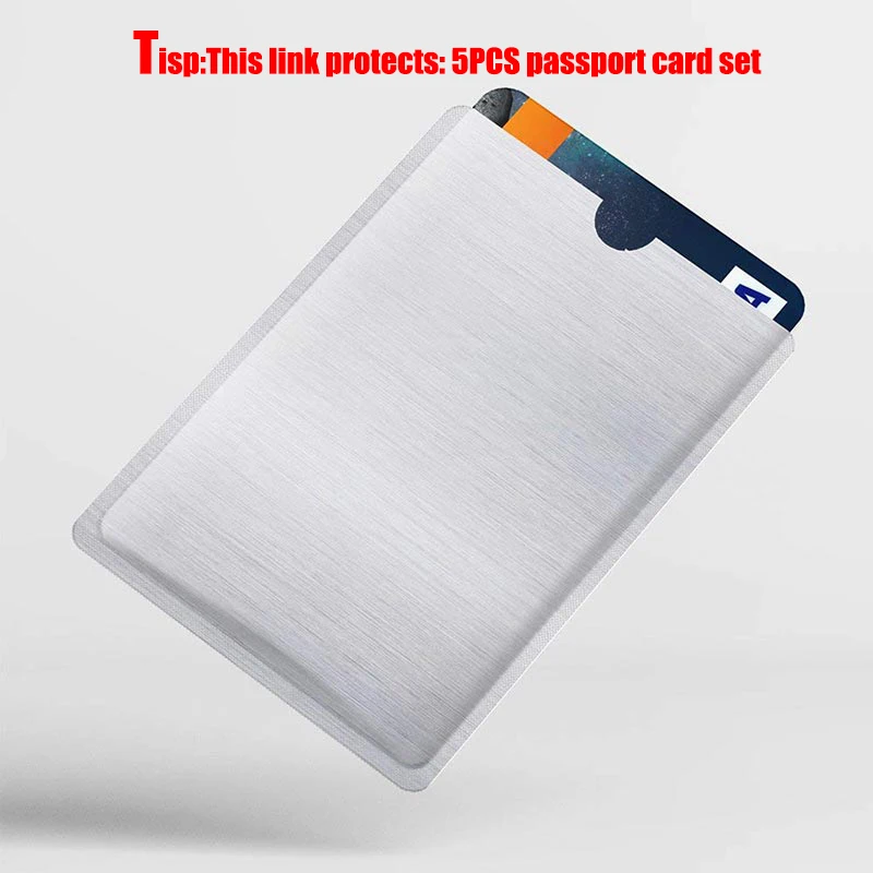 5 упаковок RFID блокировочные рукава противоугонные RFID карты протектор RFID блокировочный рукав идентичность 5 набор карт для паспорта кошелек карман