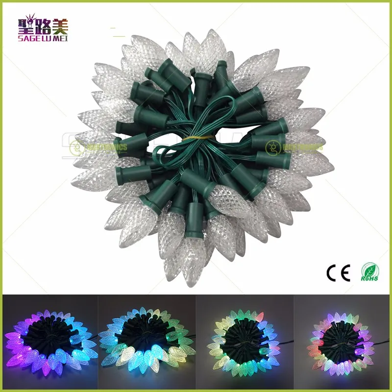 Оптовая продажа 500 шт. 10 лотов C7/C9 DC12V WS2811 адресная RGB полноцветная светодиодная