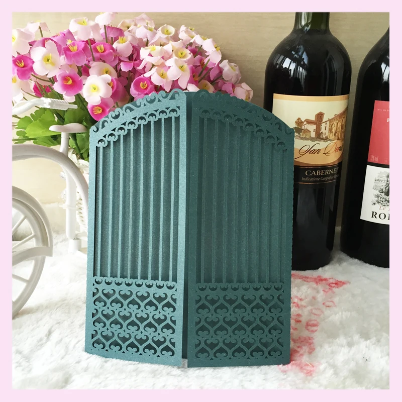 12 шт./лот Бесплатная доставка Лазерная резка 250 г/кв. М МЕРЦАЮЩАЯ бумага свадебная