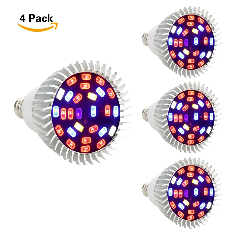 Светодиодная лампа полного спектра для выращивания растений E27/GU10/E14 комнатная