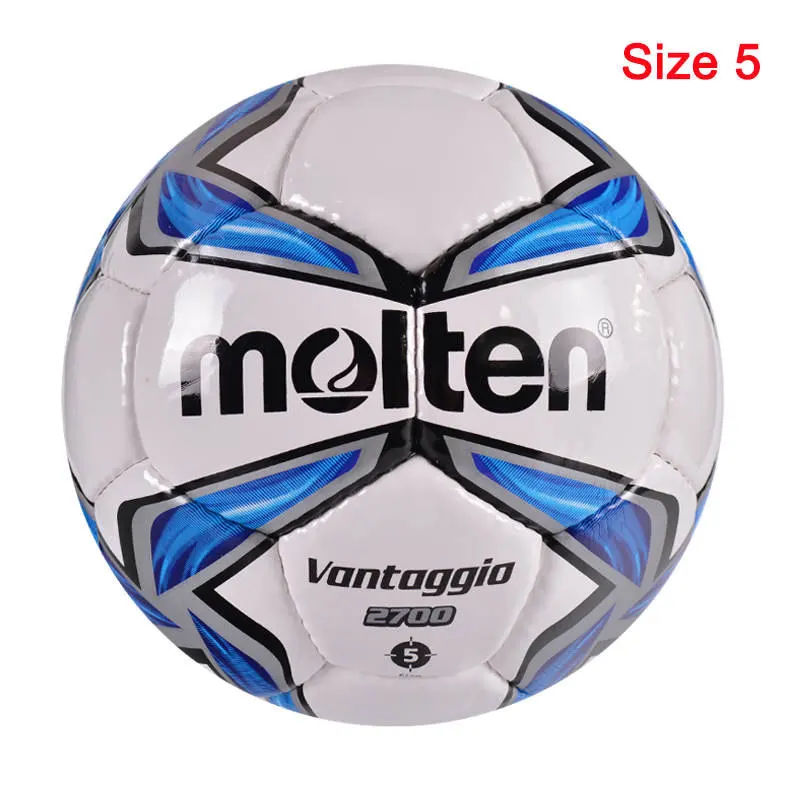 F5V2700 Blue Size 5 Футбольный мяч Расплавленный Размер 5 Размер 4 Профессиональный тренировочный футбольный мяч матча мяч PU/PVC материал спортивный bola futbol topu - Цвет: F5V2700 Blue Size 5