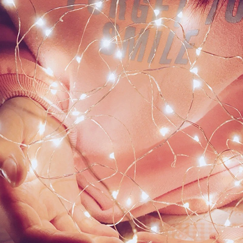 IVYSHION новое праздничное освещение 1/2/3/5 м светодиодные полосатые гирлянды батареи