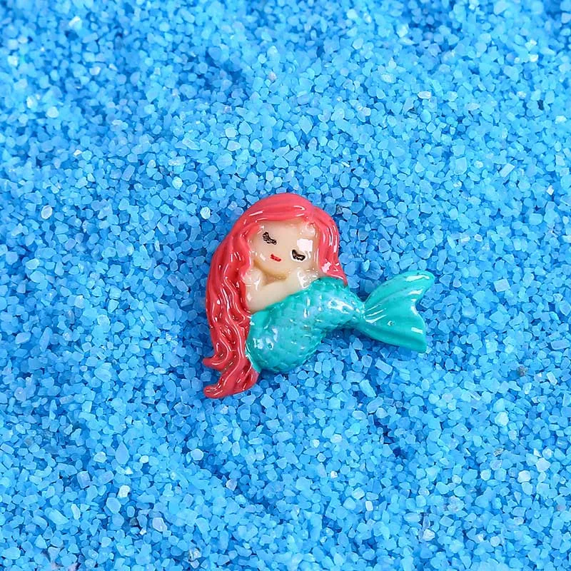 Русалка добавки амулеты для слизи DIY конфеты полимерный наполнитель дополнение клейкие аксессуары игрушки Lizun моделирующий комплект глины для ребенка - Цвет: No. 2 tail green