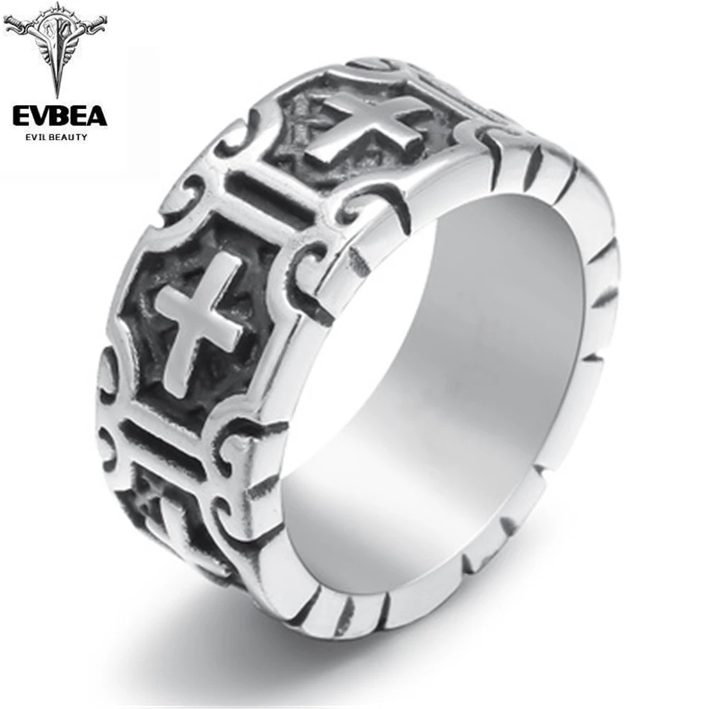 Anillo Hombre Bijoux Ретро готический панк мужские кольца трендовые череп волк Дракон