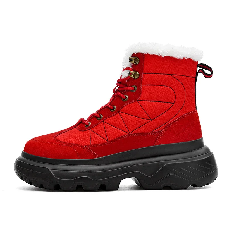 Мужские Зимние ботильоны на платформе с бархатным мехом|Ботинки челси| |