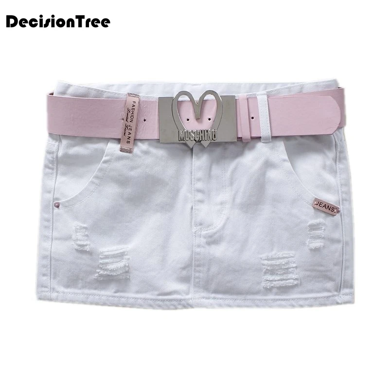 Юбка с завышенной талией и поясом, Женская камуфляжная Сексуальная короткая джинсовая юбка с принтом Харадзюку, женские юбки Харадзюку