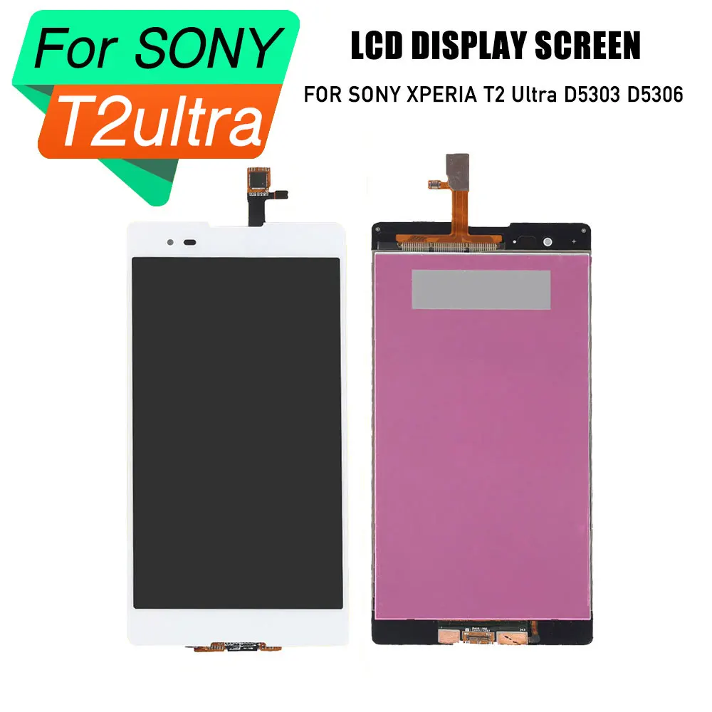 PrepairP ЖК-экран для sony xperia T2 Ультра ЖК-дигитайзер дисплей экран в сборе ЖК D5303 D5306 |