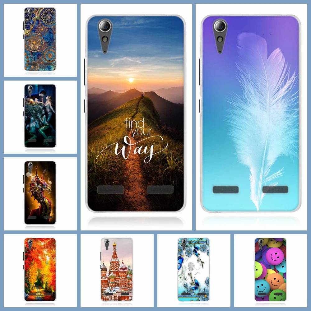 Мягкий силиконовый чехол из ТПУ с мультяшным рисунком для Lenovo A6010 и A6000 Lemon