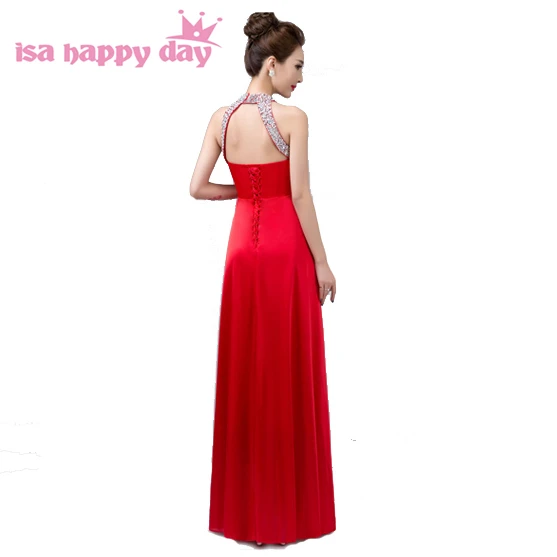 Женское золотистое вечернее платье с лямкой на шее элегантное пикантное для