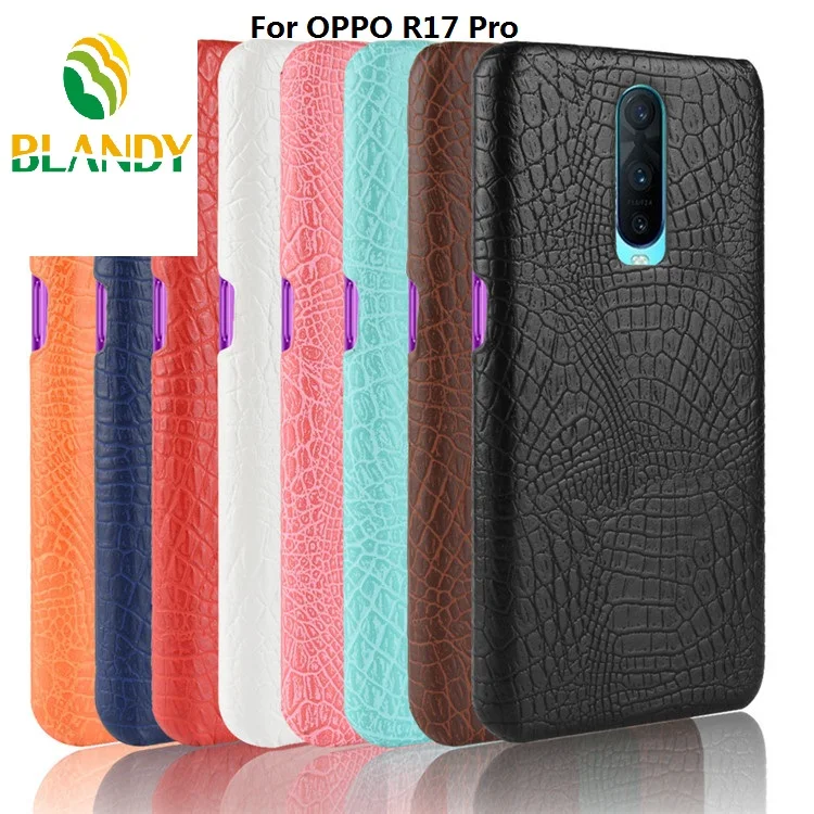 50 шт./лот чехол для телефона OPPO R17 pro роскошный кожаный с крокодиловой змеей задняя