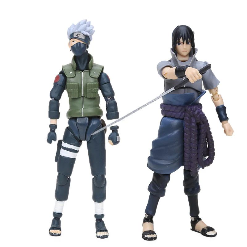 Kakashi and Sasuke 2 шт./компл. фигурка Саске Наруто намиказе Минато Хатаке Какаши Экшн фигурки «Наруто» Коллекционная Фигурка Игрушки - Цвет: Kakashi and Sasuke
