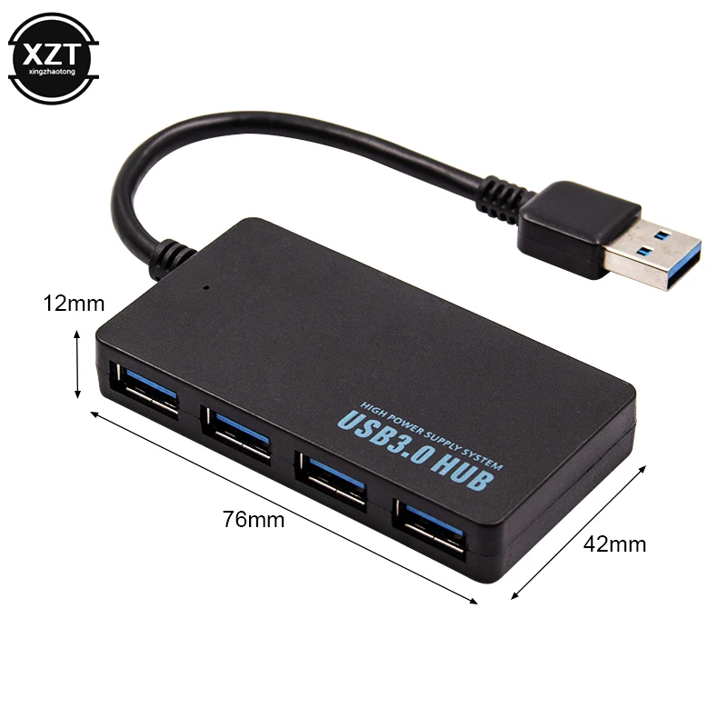 2019 USB 3 0 Hub 4 порта высокоскоростной 5 гбит/с разветвитель адаптер для пк ноутбука