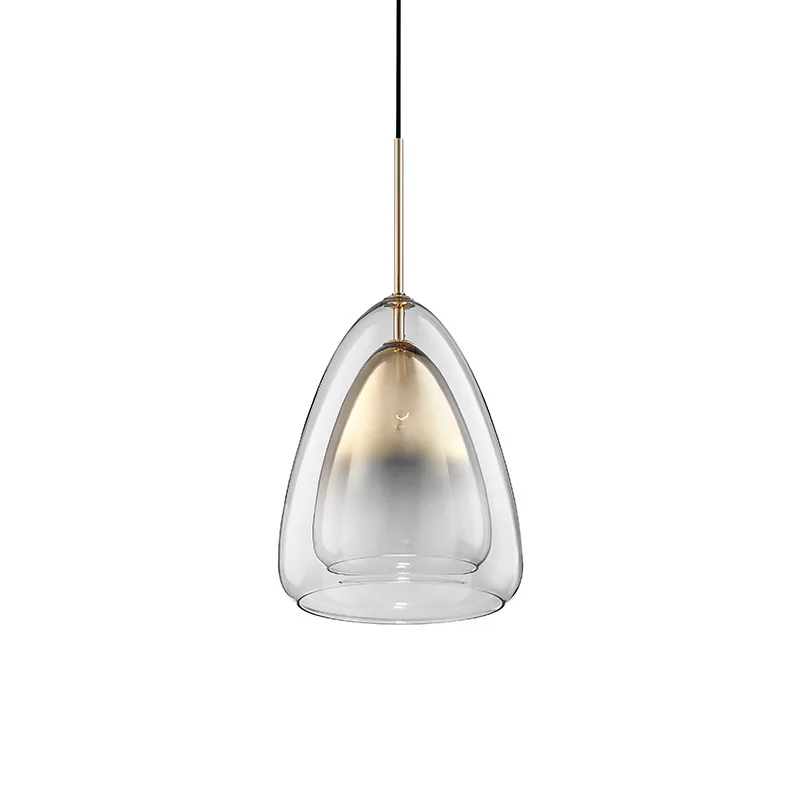 Fashion Modern simple Nordic Double-deck Glass Model Pendant lights Led E27 bulb Living room Dining Bedroom Deco Droplights | Лампы и