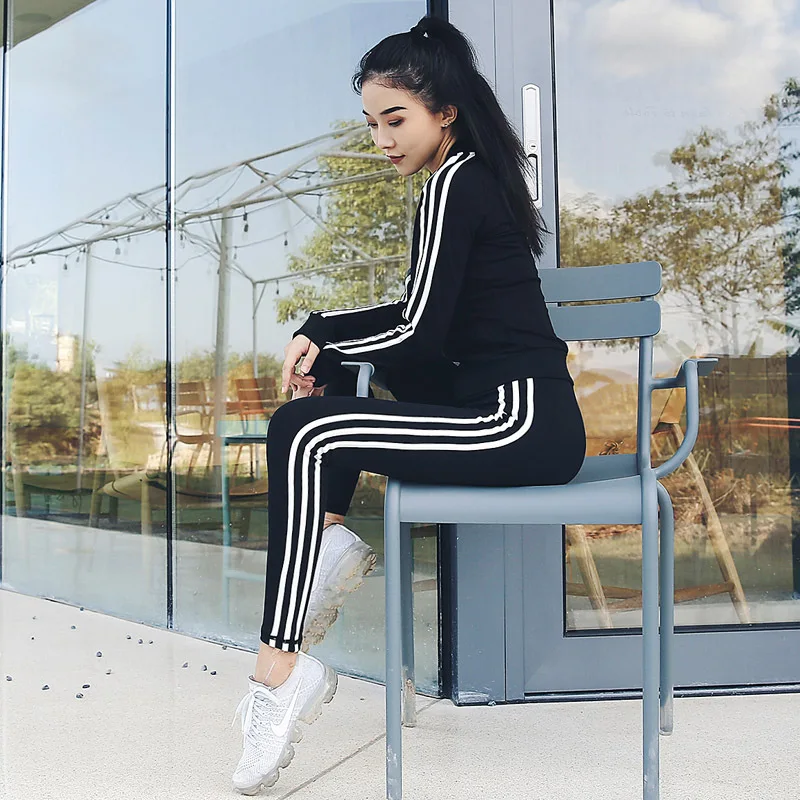 Женский спортивный костюм для йоги ESHINES кофта со свитером и штаны фитнеса 2019| |