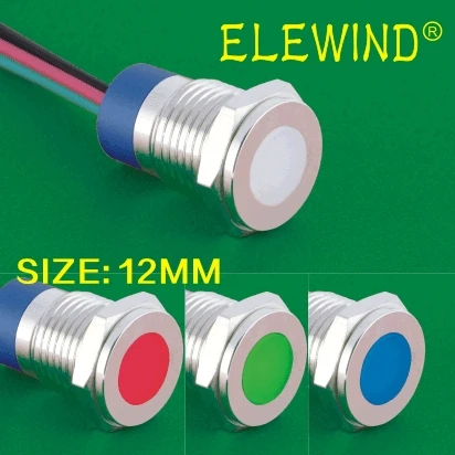ELEWIND 12 мм металлический IP67 герметичный RGB светодиодный индикатор/Пилотная лампа