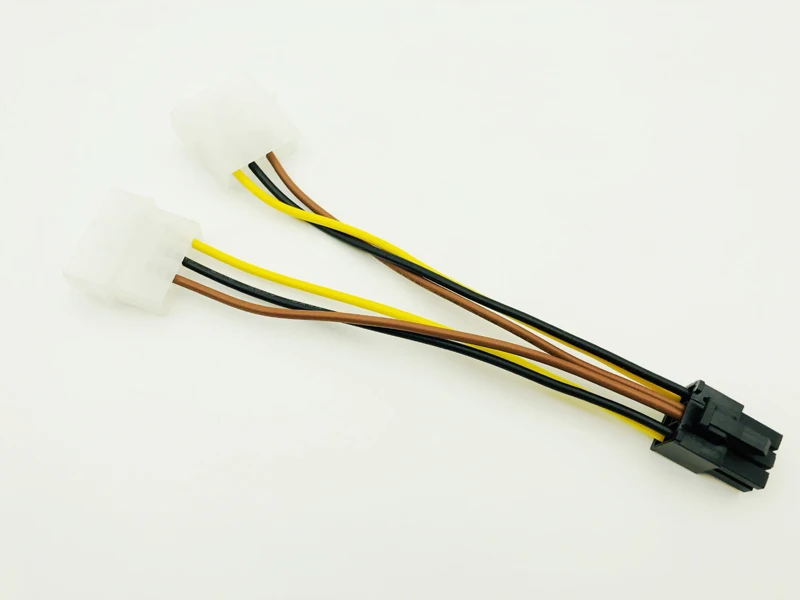 5 шт. SATA кабель питания PCI-E 6Pin Female к Molex 4pin x2 разделитель PCI Express удлинительные