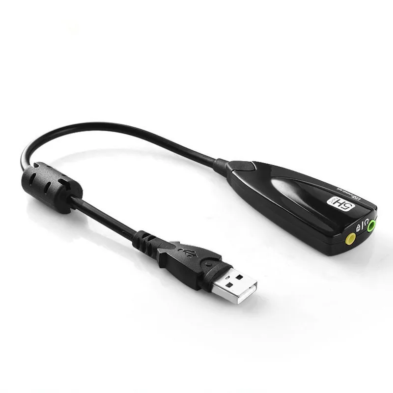 USB звуковая карта 5HV2 Внешний 2 0 для 3D виртуальной аудио гарнитуры микрофон 7 1