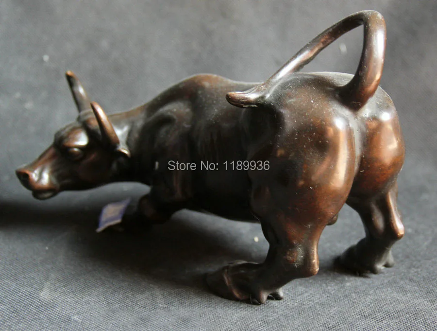 Бронзовая статуэтка быка из фэн шуй 9 дюймов|statue|statue animalstatue bronze |