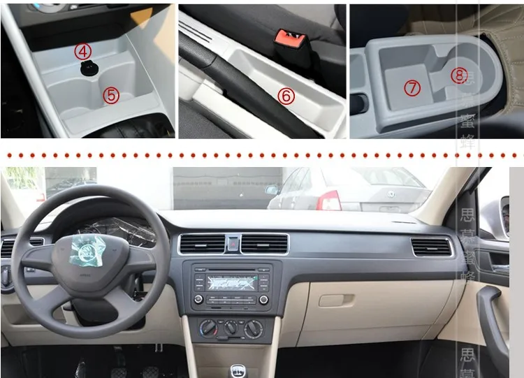 Для 2013- Skoda Rapid ворота слот площадку не скользит Кубок коврики Нескользящие Салонные подложки Стикеры автомобильные аксессуары