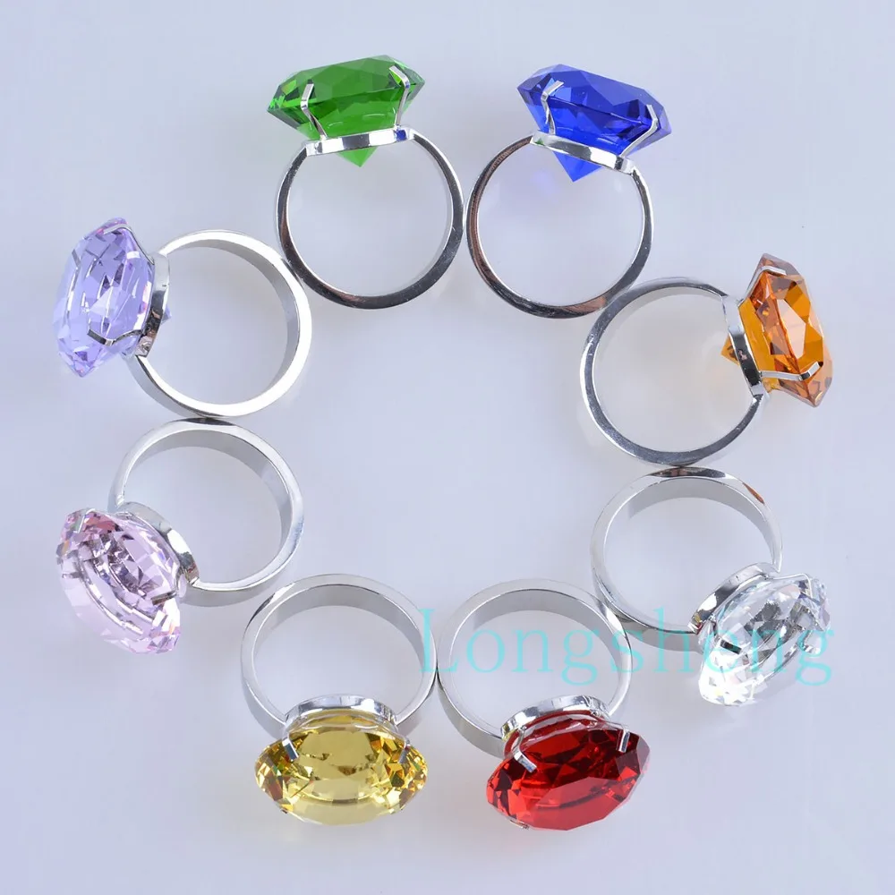 

8pcs/set Napkin Rings Crystal Glass Diamond Ring for Wedding Napkin Holders Rhinestone Chair Sashes Banquet Dinner Table Decor