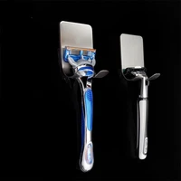 1pc new men shaving shaver shelf 304 stainless steel razor holder shaving razor rack bathroom viscose razor hook