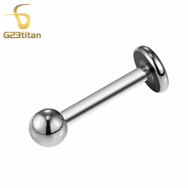 Labret Studs G23 титана основные общие кольца для пирсинга тела Ушные Шпильки для бровей ниппель нос Лабрет перегородка губы сегмент кольца Промышленные Штанги - Окраска металла: Labret Studs
