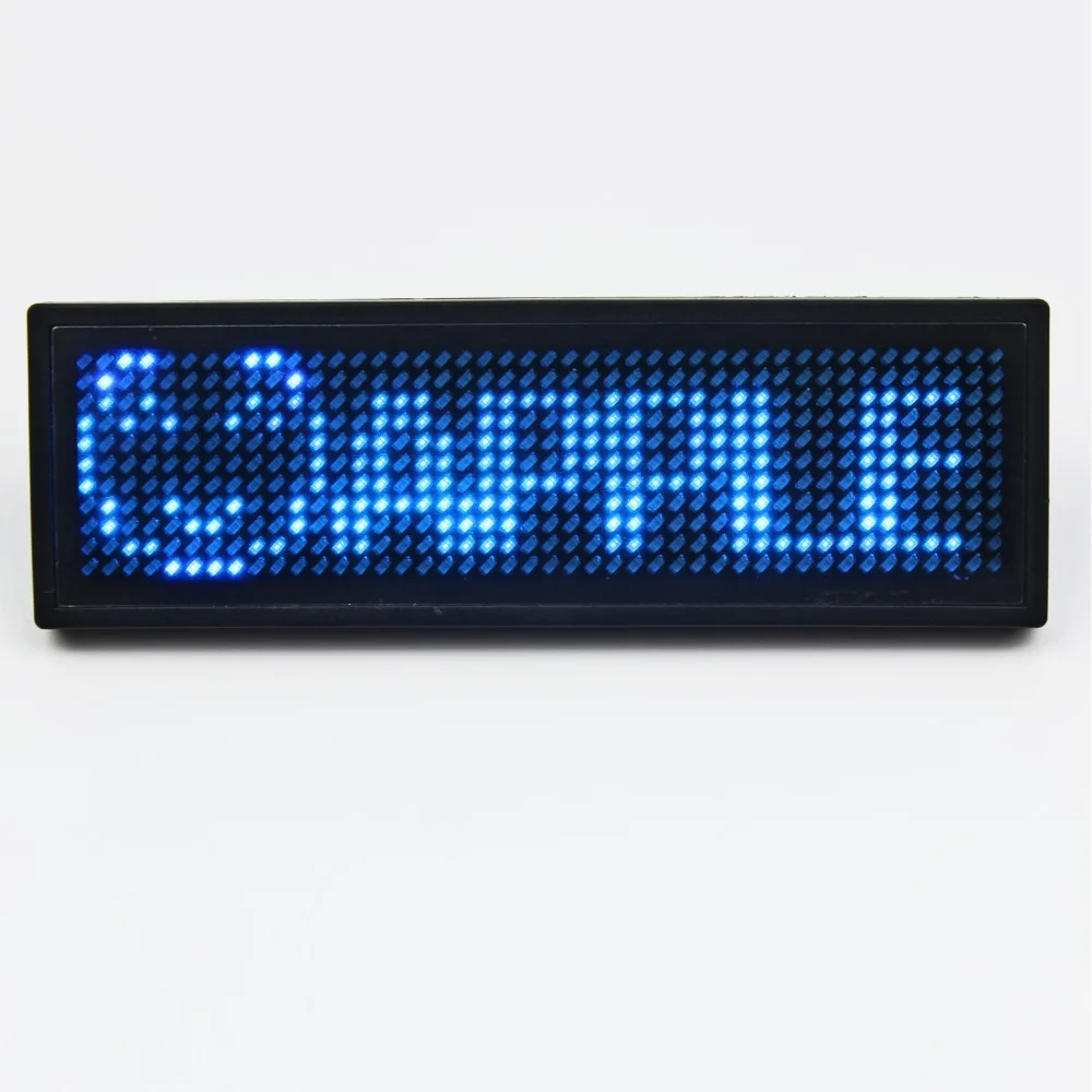 

5sets/lot Blue color led Programmable Scrolling Name Message Badge Tag Digital Display Supports English, Russian
