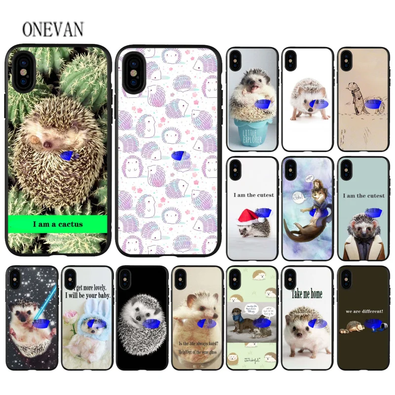 Милые животные Ежик мягкий чехол для мобильного телефона Apple iPhone 7 8 6 6S Plus X XS Макс 5