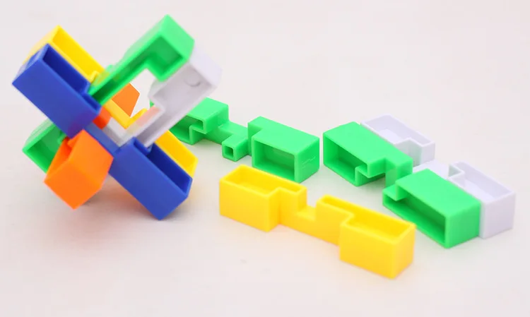 Монтессори 3D ручной работы пластик Конг Мин лубань замок дети игрушки