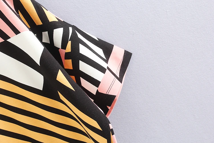 Для женщин Растениеводство Топ 2018 летние свободные короткие Рубашка в полоску