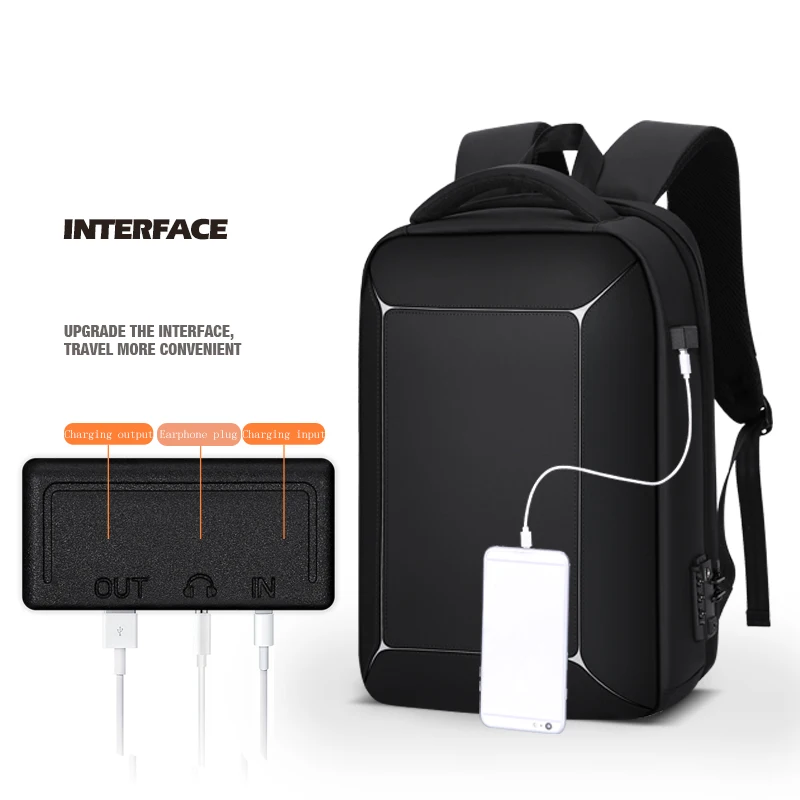 ROWE мужской рюкзак Многофункциональный USB 15 дюймов ноутбук Mochila модный бизнес большой емкости TSA замок Противоугонный дорожный рюкзак для мужчин