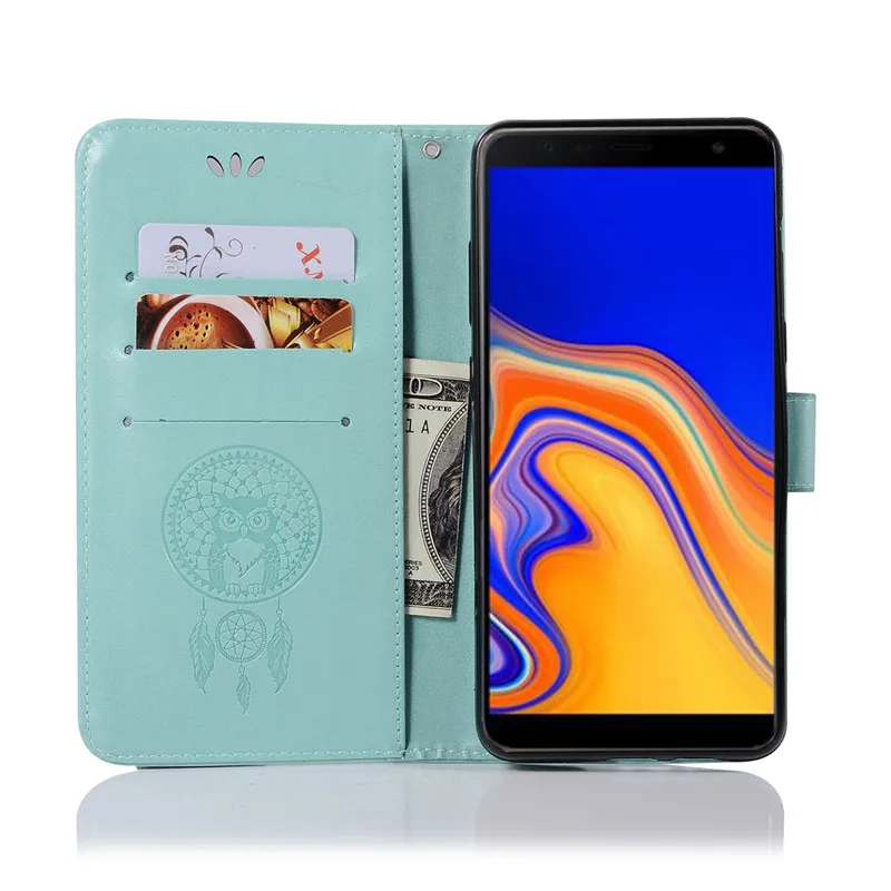 For Samsung Galaxy J6 Plus Case Flip Silicon Cover Leather Phone Bumper Prime 2018 Wallet | Мобильные телефоны и