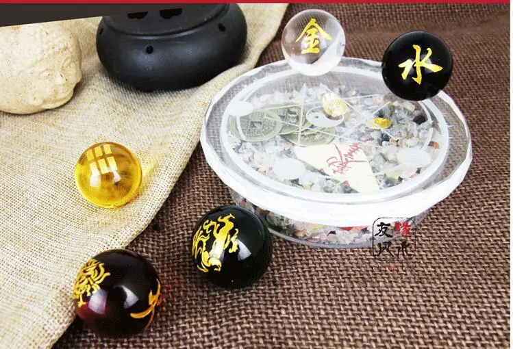 Jiu Gong Bagua Zhen Feng Shui пять элементов украшения хрустальный шар | Дом и сад