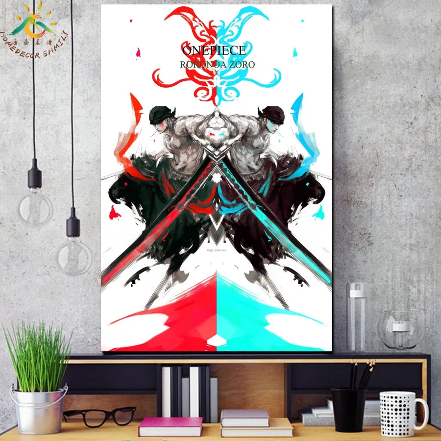 One Piece Roronoa Zoro аниме Современная Настенная Художественная печать поп-арт картина и
