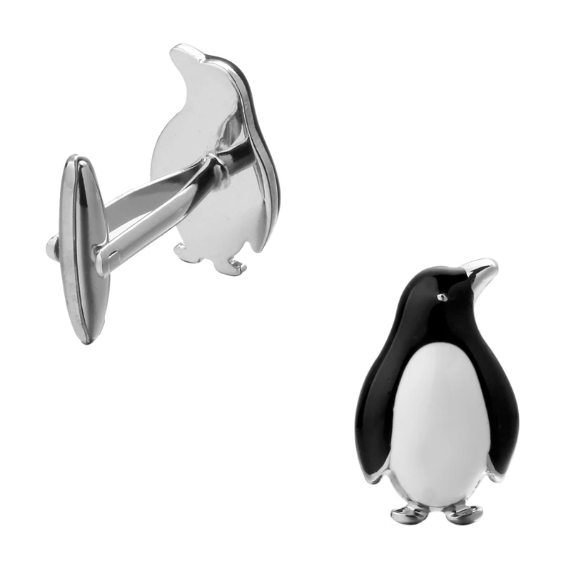 Модные брендовые мужские рубашки черно белые эмалированные Запонки в виде