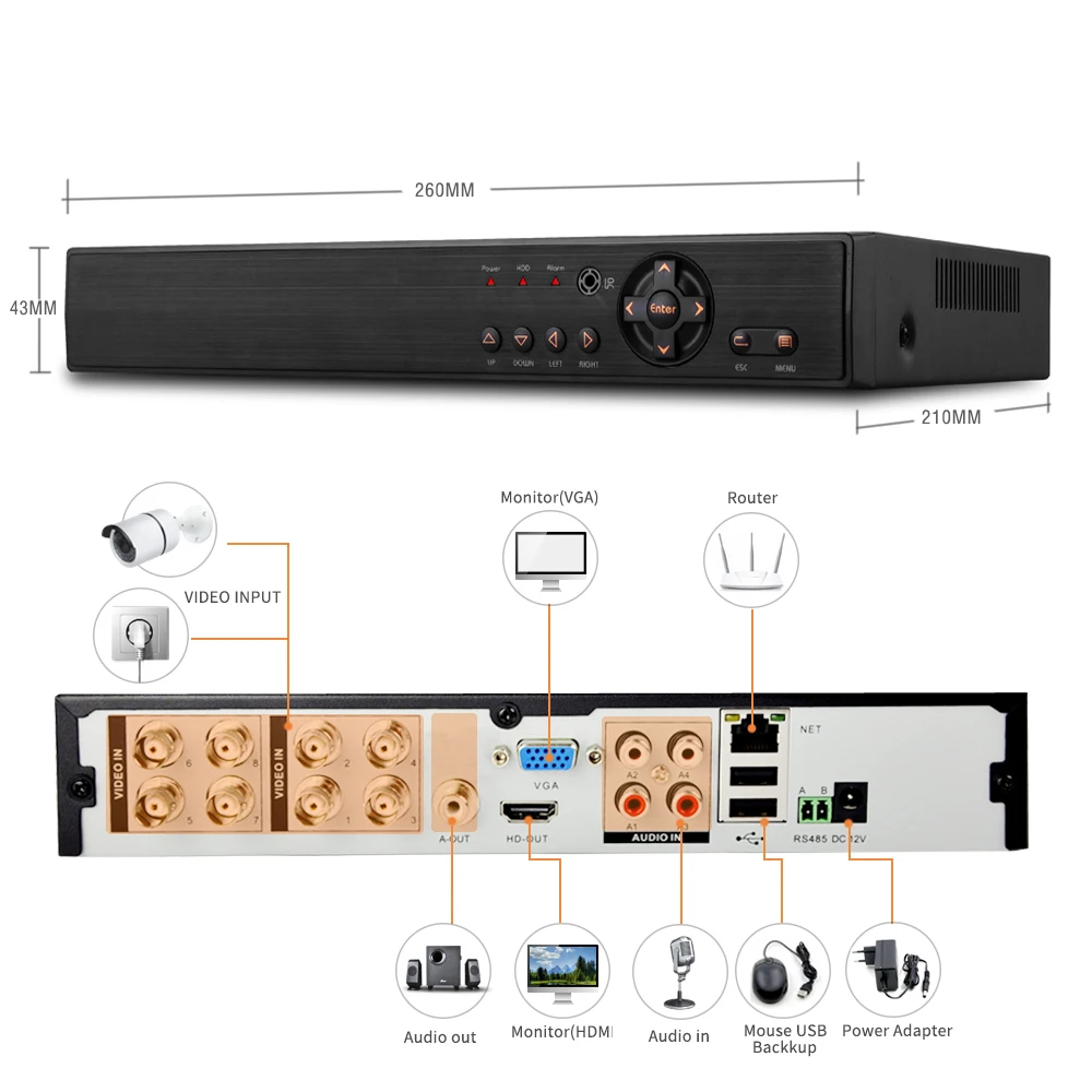 4MP AHD 8CH CCTV системы 1080 P HDMI DVR 4.0MP 2560*1440 Открытый всепогодный камеры безопасности