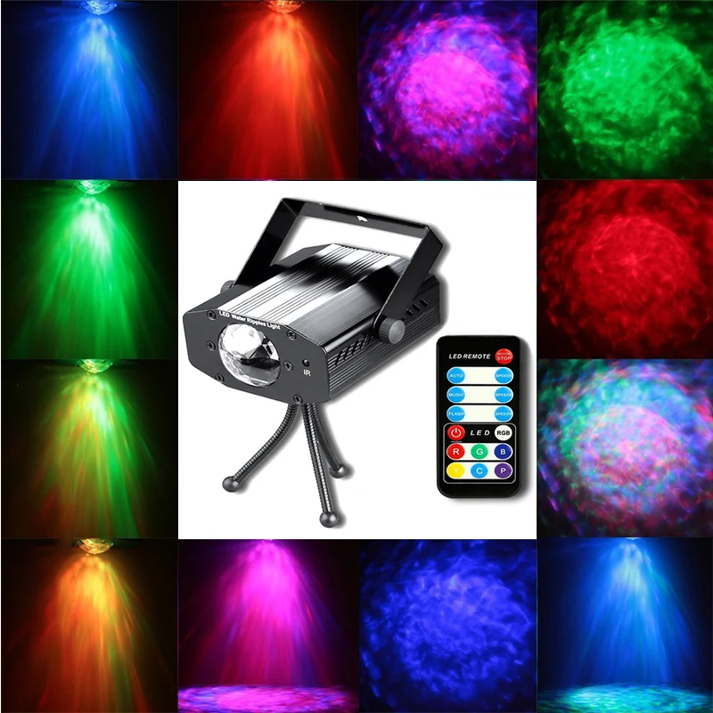 Сценический лазерный светильник 7 цветов диско-лампа проектор водной океанской